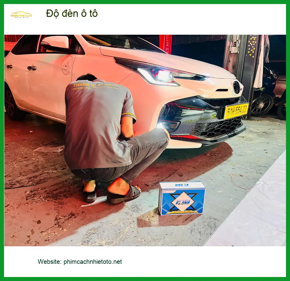Anh Minh độ đèn ô tô Hyundai Accent tại Huyện Hóc Môn vì đèn zin quá yếu