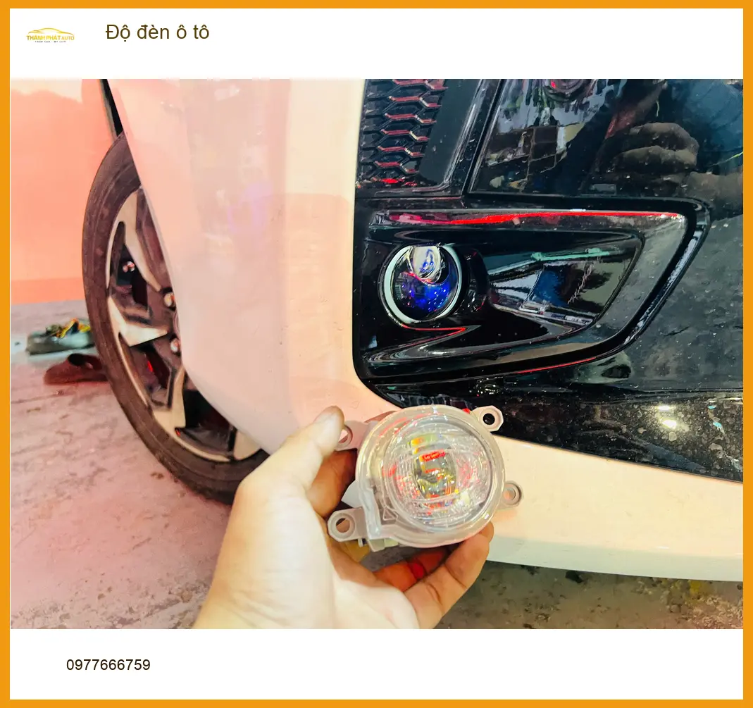 Anh Duy độ đèn ô tô Hyundai Santa Fe tại Quận 2 vì đèn zin quá yếu