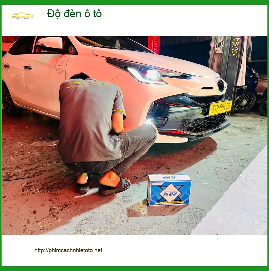 Anh Duy độ đèn ô tô Hyundai Santa Fe tại Quận 2 vì đèn zin quá yếu ảnh thực tế 4