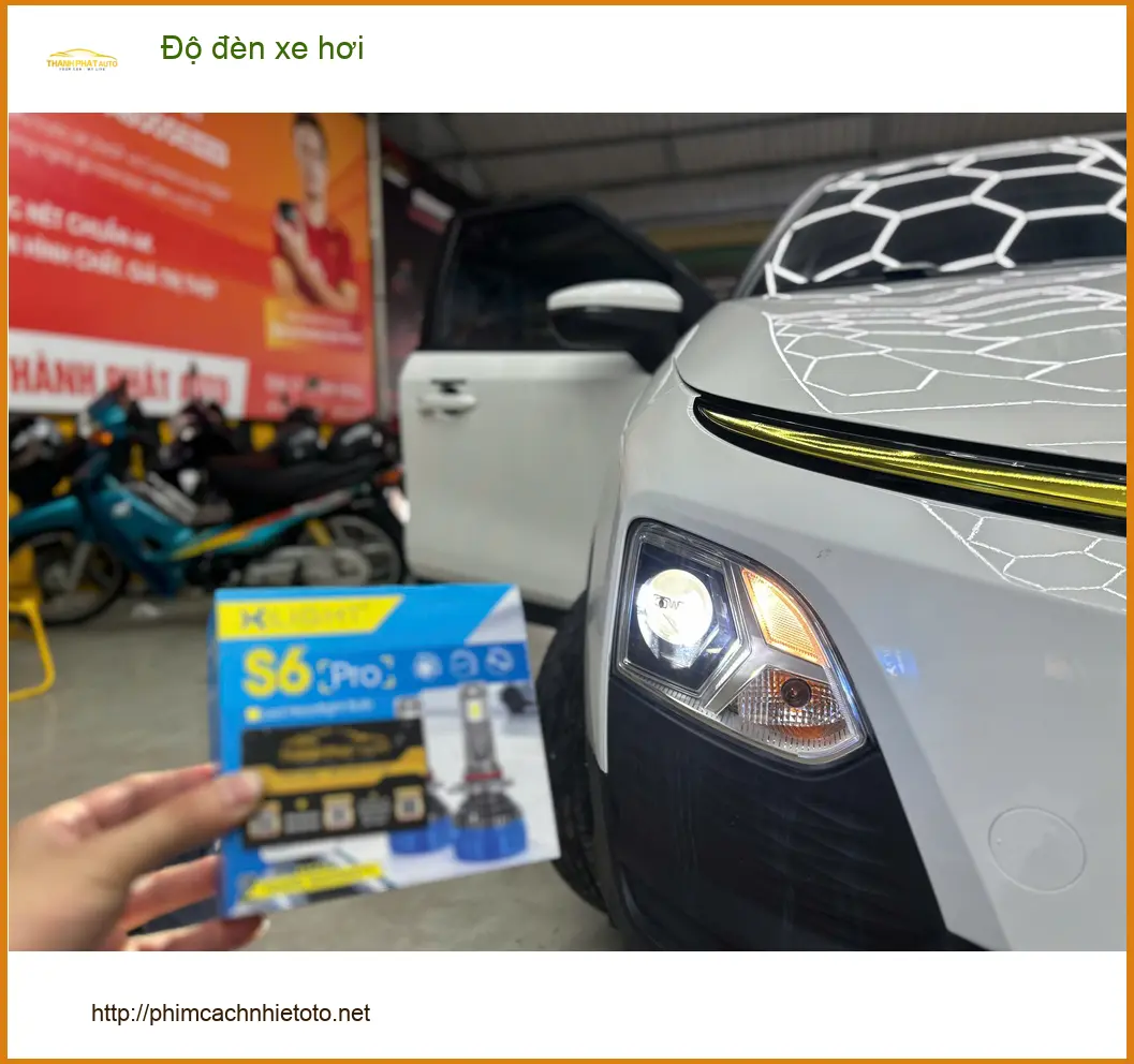 Anh Bảo An độ đèn xe hơi Hyundai Accent tại Quận 4 để tăng cường ánh sáng an toàn