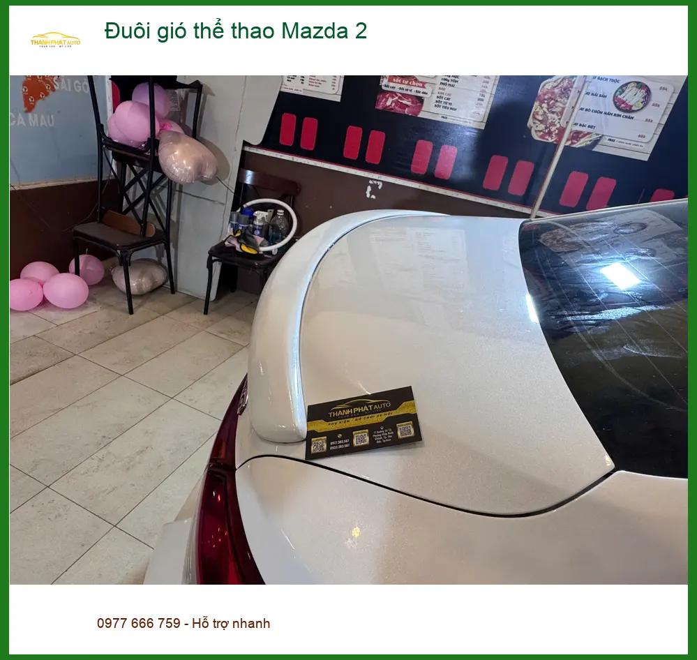 Anh Khải lắp đuôi gió thể thao Mazda 2 tại Quận Huyện Nhà Bè để tăng tính thẩm mỹ