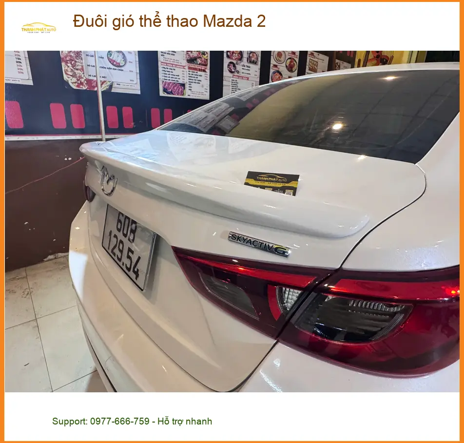 Anh Khải lắp đuôi gió thể thao Mazda 2 tại Quận Huyện Nhà Bè để tăng tính thẩm mỹ ảnh thực tế 4