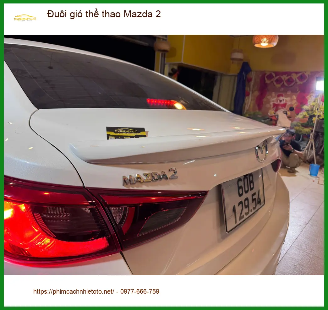 Anh Khải lắp đuôi gió thể thao Mazda 2 tại Quận Huyện Nhà Bè để tăng tính thẩm mỹ ảnh thực tế 5