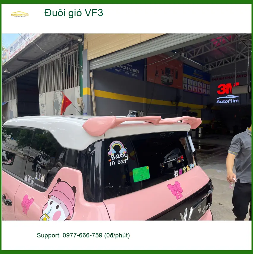 Anh Khải lắp đuôi gió VinFast VF3 tại Quận 1 để xe trông thể thao và cá tính hơn ảnh thực tế 2