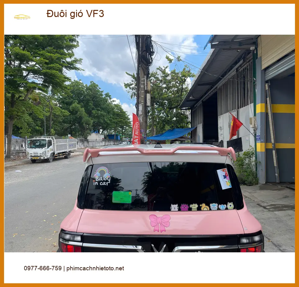 Anh Gia Bảo lắp đuôi gió VinFast VF3 tại Quận Nhà Bè tăng vẻ cá tính ảnh thực tế 4