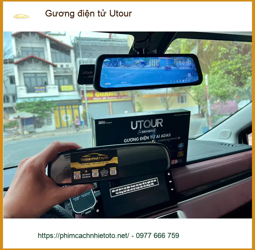 Anh Tấn lắp Gương điện tử Utour cho Hyundai Accent tại Nhà Bè an toàn hơn ảnh thực tế 2