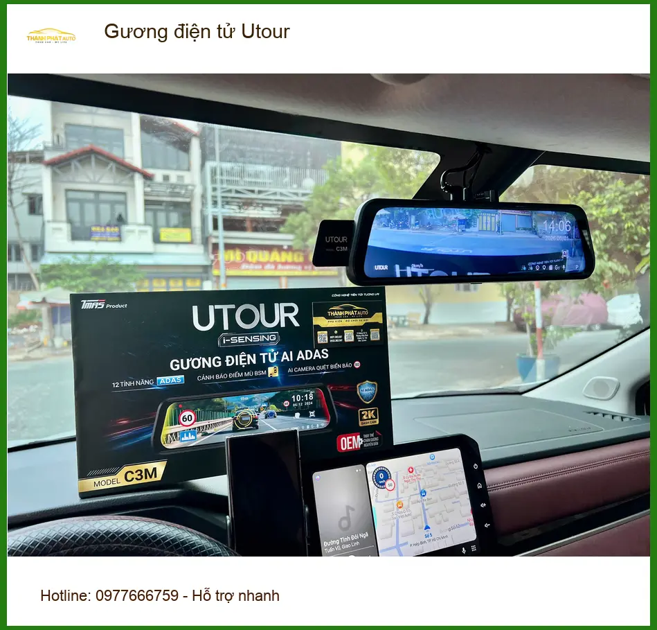 Chị Mai lắp Gương điện tử Utour cho Toyota Camry tại Quận Tân Bình ảnh thực tế 3