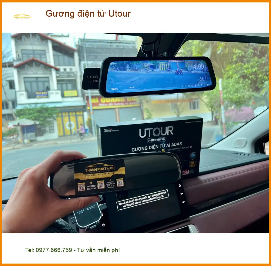 Anh Khải lắp Gương điện tử Utour cho Mazda CX-5 tại Quận 3 để tăng tầm nhìn ảnh thực tế 3