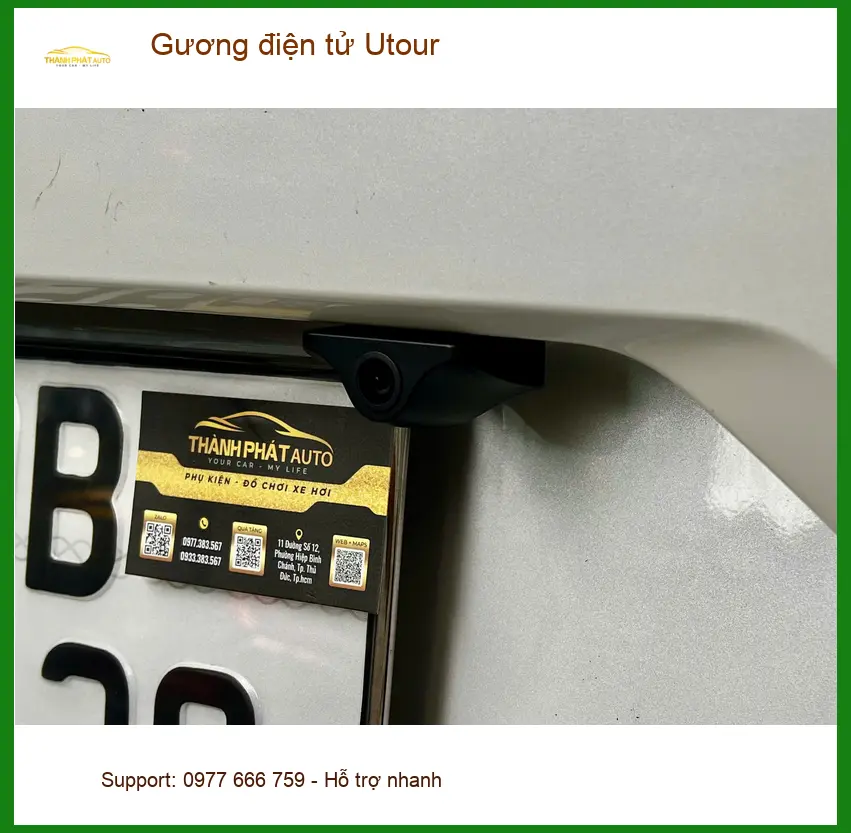 Chị Thảo lắp Gương điện tử Utour cho Honda CR-V ở Quận 5 để lùi xe an toàn hơn ảnh thực tế 2
