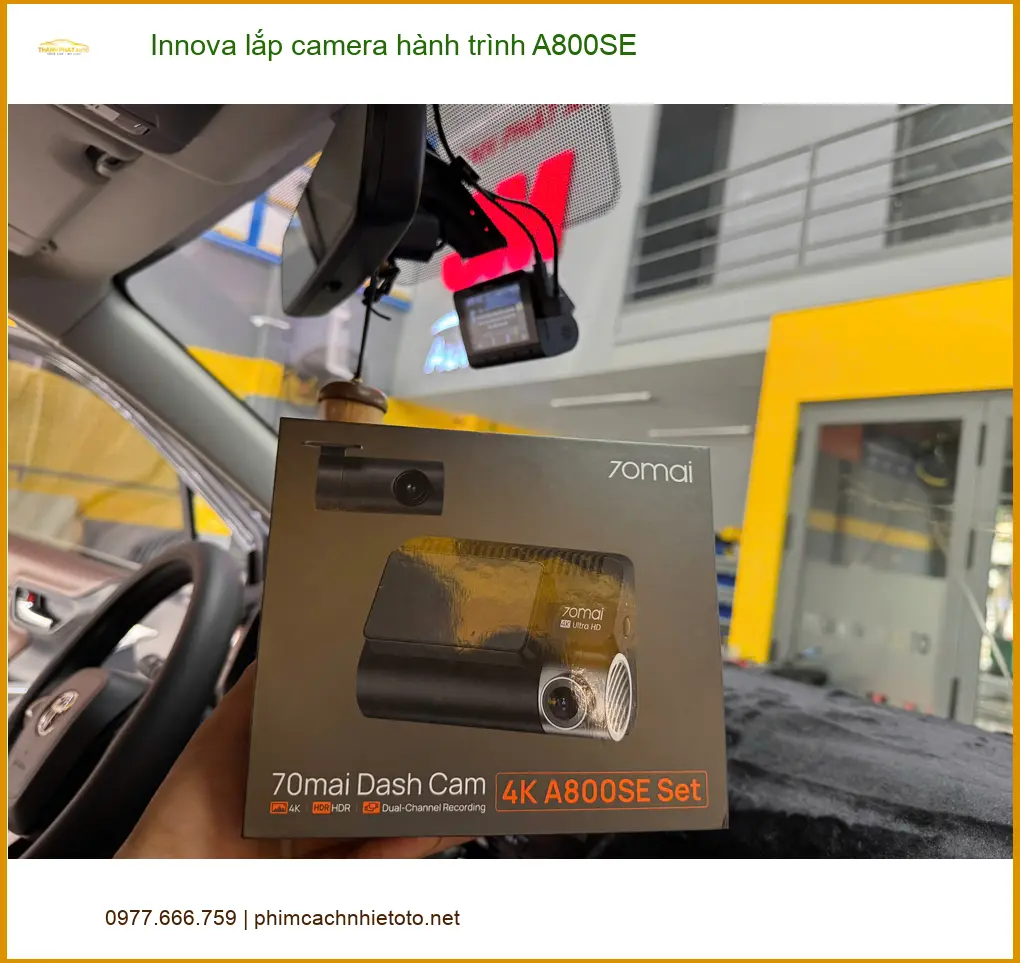Anh Khải lắp camera hành trình A800SE cho Innova tại Bình Chánh để bảo vệ xe tốt hơn ảnh thực tế 2