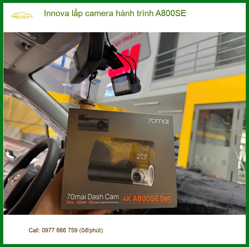 Anh Cường lắp camera hành trình A800SE cho Innova ở Quận Bình Tân ảnh thực tế 2
