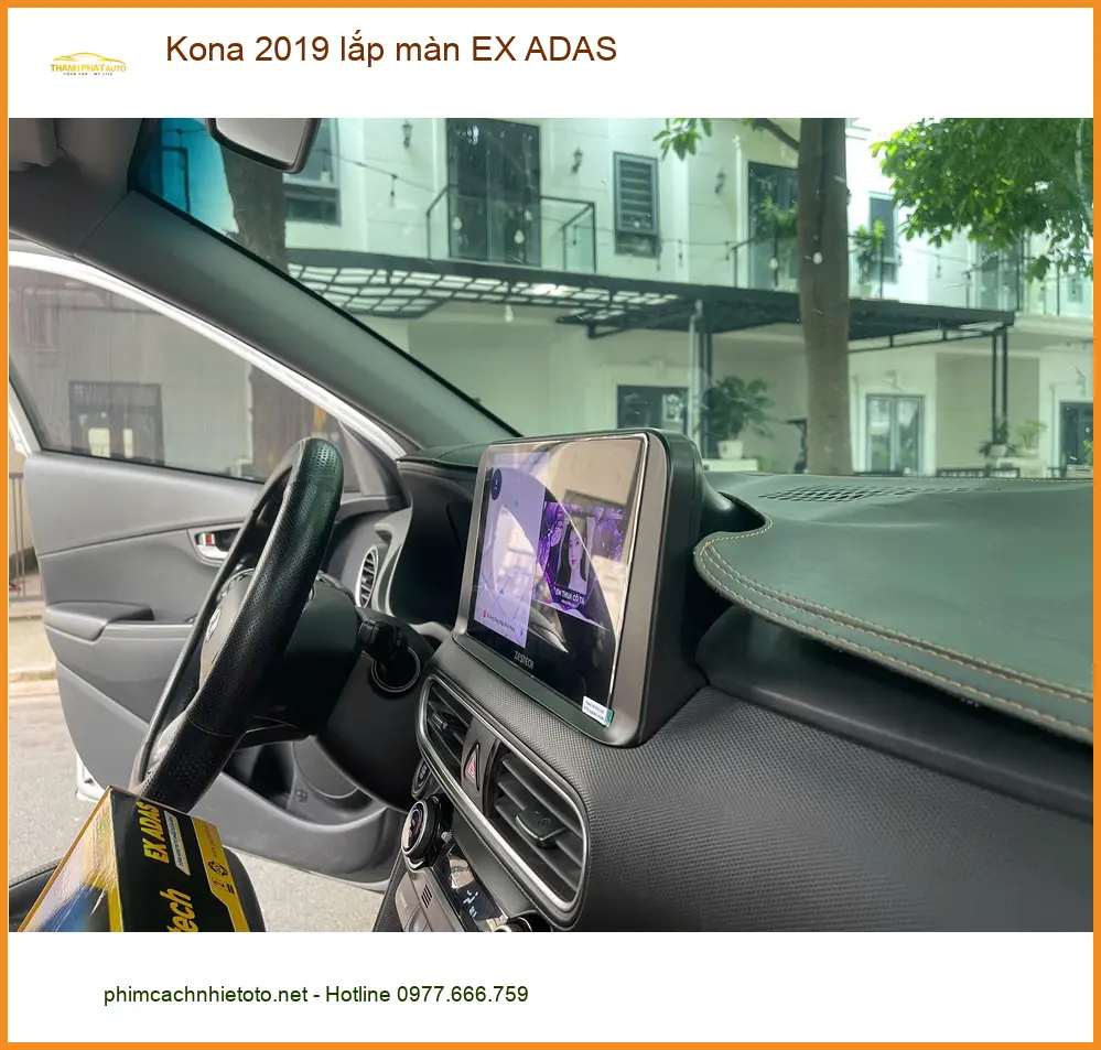Anh Kiên lắp màn EX ADAS cho Kona 2019 tại Quận 7 để lái xe an toàn hơn ảnh thực tế 2