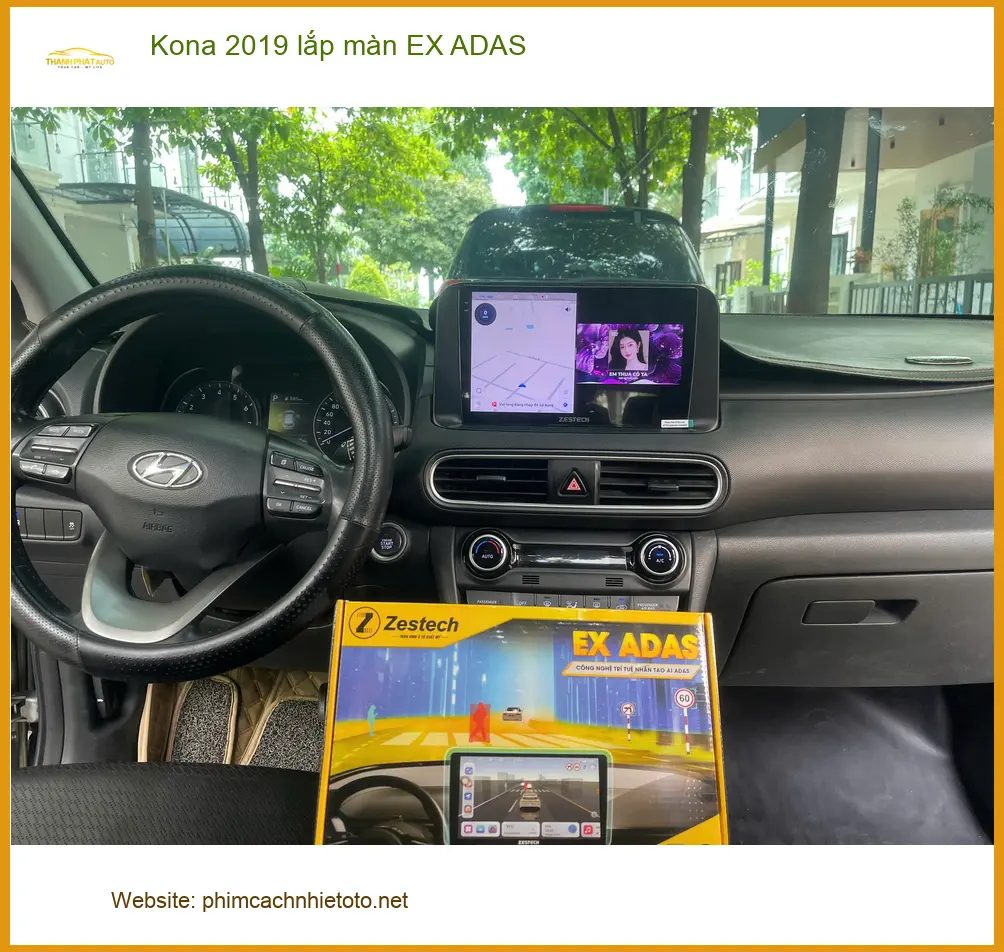 Anh Kiên lắp màn EX ADAS cho Kona 2019 tại Quận 7 để lái xe an toàn hơn ảnh thực tế 3