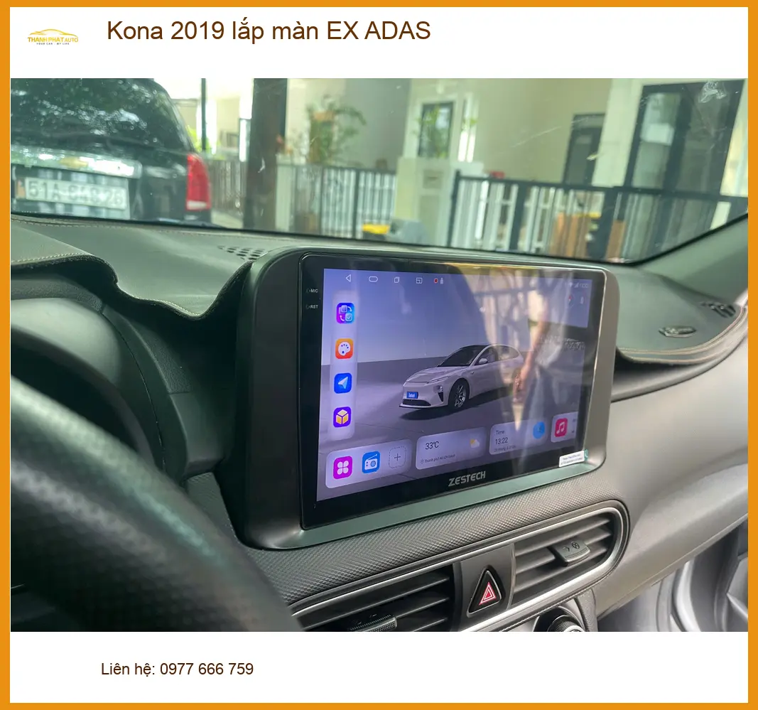 Chị Thảo lắp màn EX ADAS cho Kona 2019 tại Hóc Môn để trải nghiệm lái xe hiện đại hơn ảnh thực tế 2