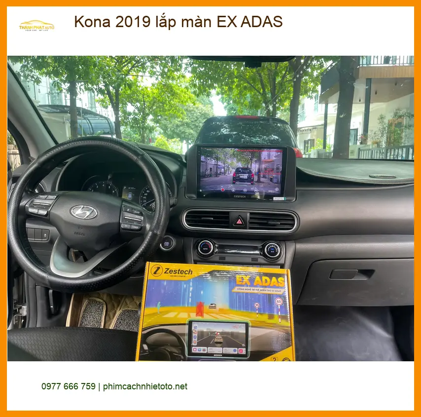 Chị Thảo lắp màn EX ADAS cho Kona 2019 tại Hóc Môn để trải nghiệm lái xe hiện đại hơn ảnh thực tế 3