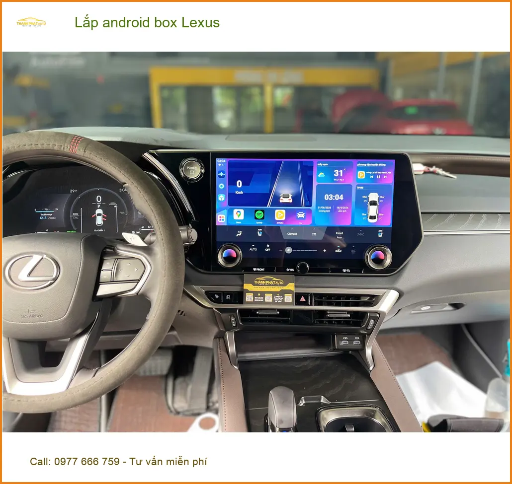 Anh Tấn lắp Android Box cho Lexus RX 350 tại Quận 10 để giải trí tiện lợi