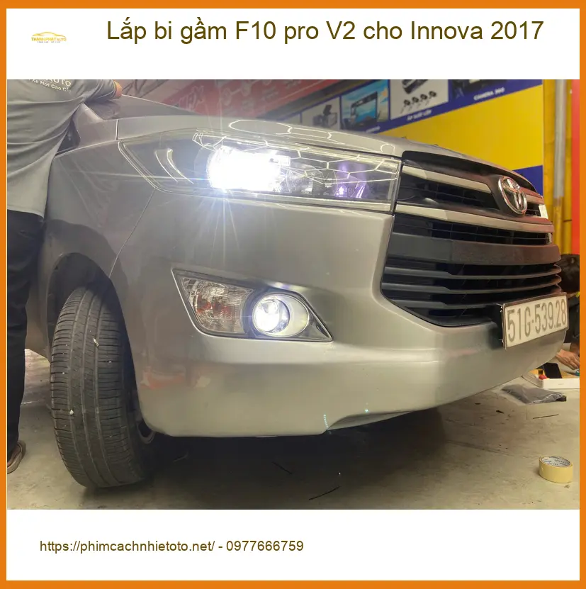 Anh Duy lắp bi gầm F10 pro V2 cho Innova 2017 tại Thủ Đức ảnh thực tế 2