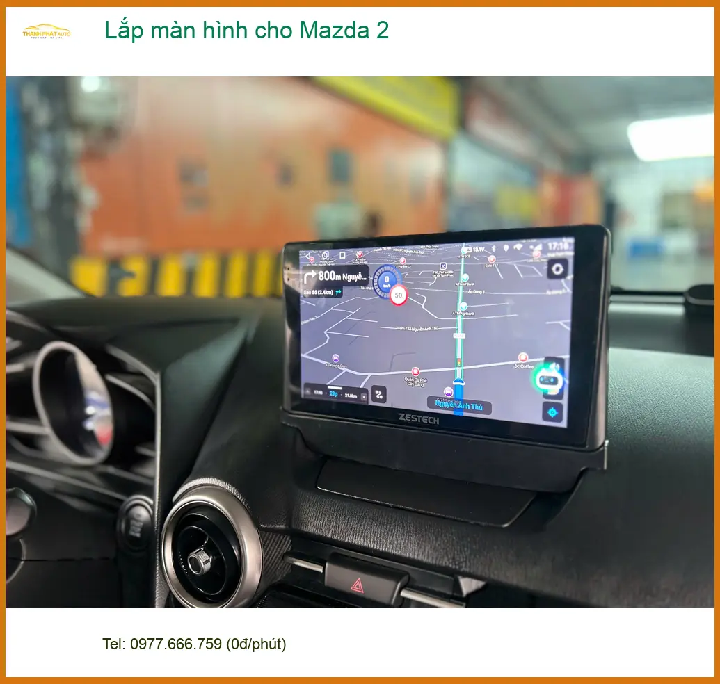 Anh Khang lắp màn hình Android cho Mazda 2 tại Hóc Môn vì màn zin cũ không đủ tính năng