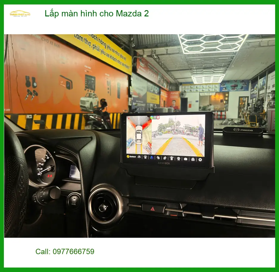 Anh Khang lắp màn hình Android cho Mazda 2 tại Hóc Môn vì màn zin cũ không đủ tính năng ảnh thực tế 2