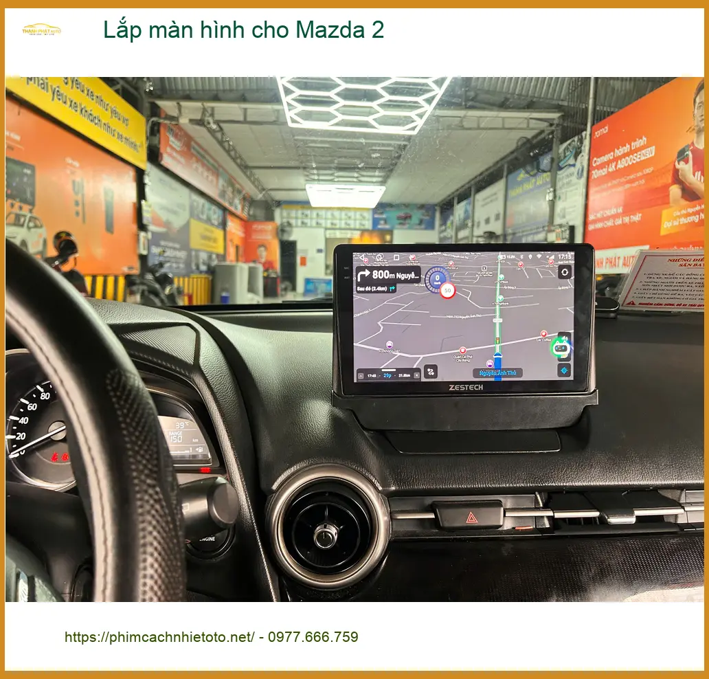 Anh Khang lắp màn hình Android cho Mazda 2 Quận Tân Bình để tiện lợi hơn