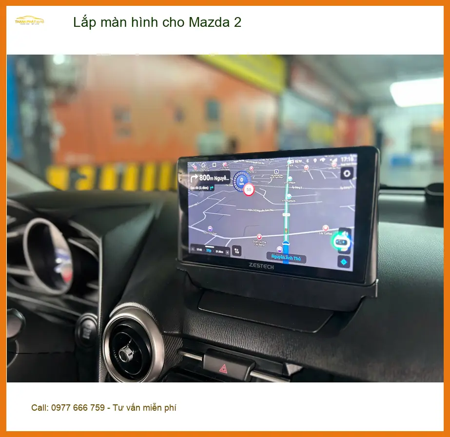 Chị Thảo lắp màn hình Android cho Mazda 2 tại Quận Bình Tân để nâng cao trải nghiệm giải trí ảnh thực tế 2
