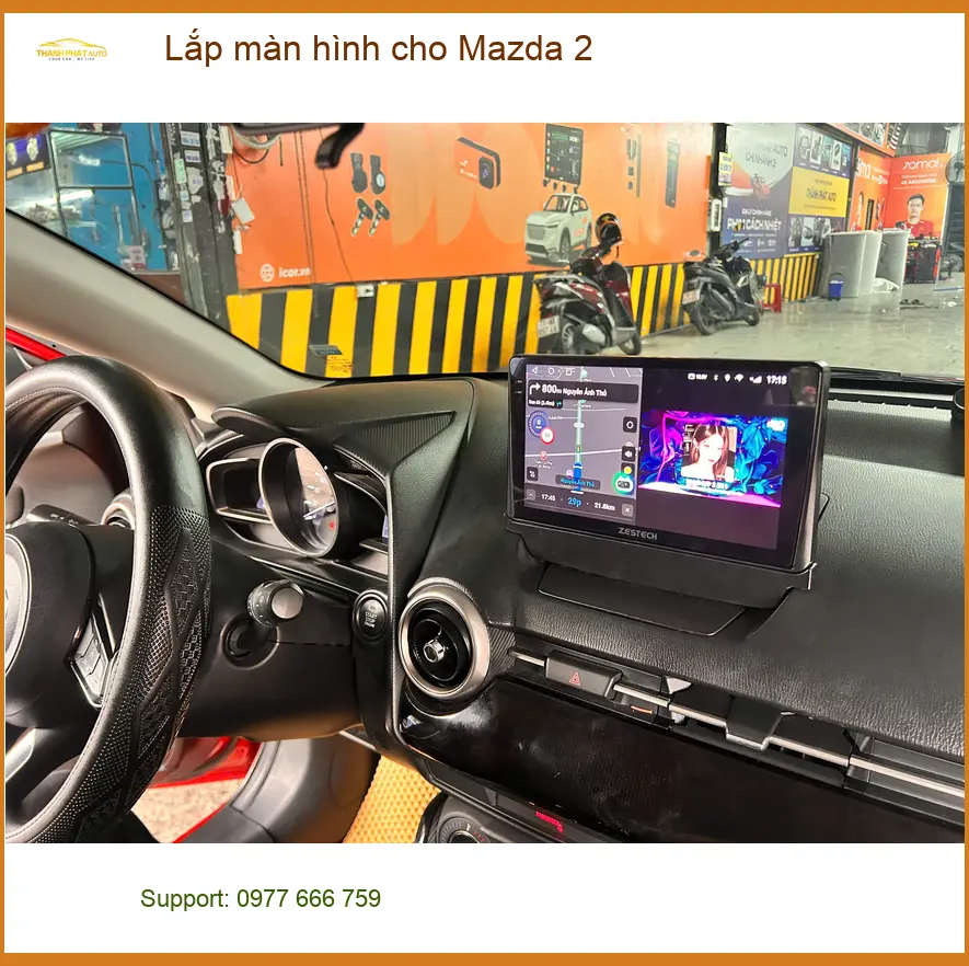Anh Dũng lắp màn hình cho Mazda 2 tại Quận 6 để nâng cấp trải nghiệm giải trí ảnh thực tế 4