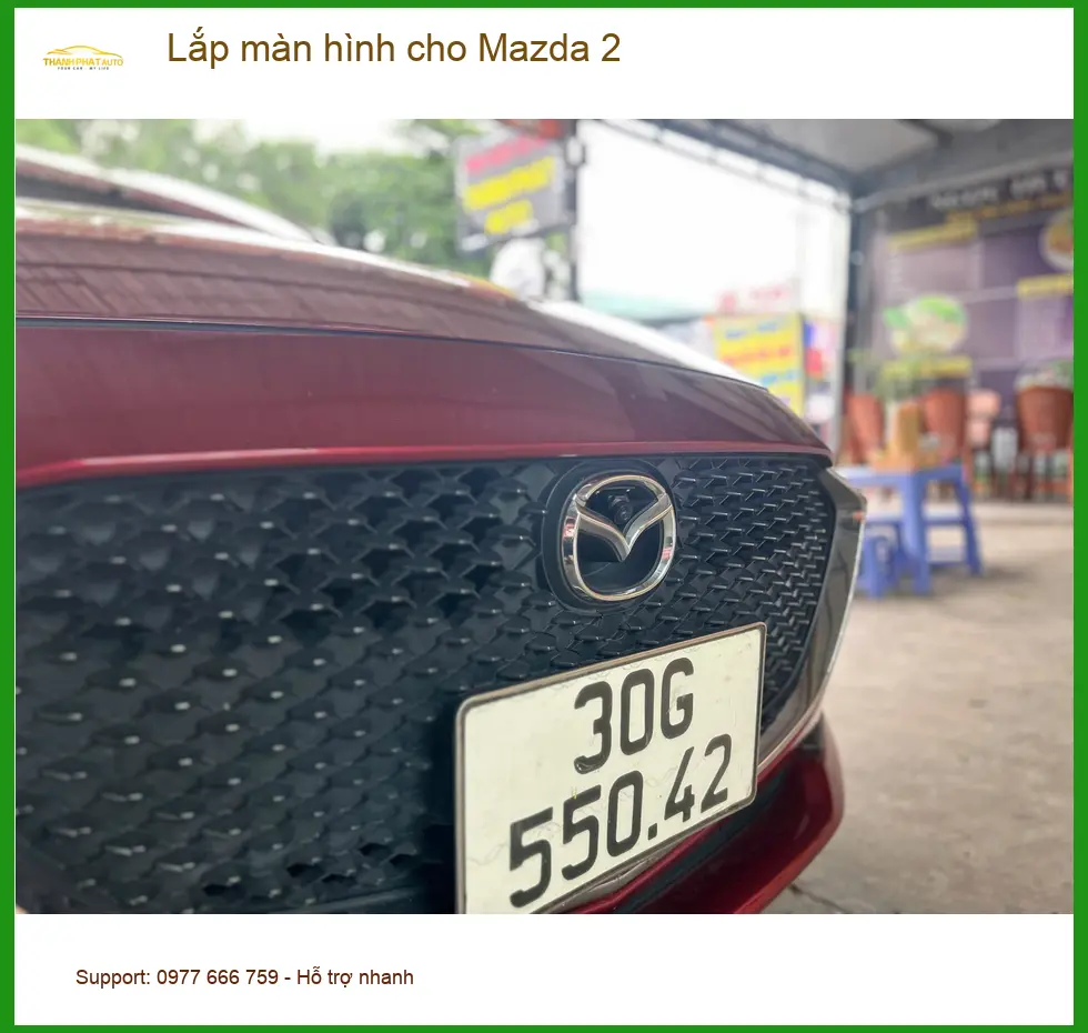 Anh Minh lắp màn hình cho Mazda 2 tại Quận 4 vì màn hình zin không có camera lùi ảnh thực tế 5