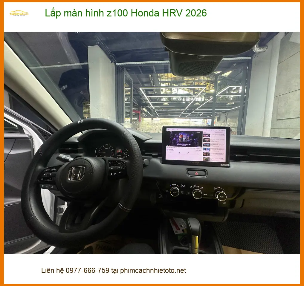 Anh Quang lắp màn hình Z100 Honda HRV 2026 tại Thủ Đức thêm tiện ích ảnh thực tế 4