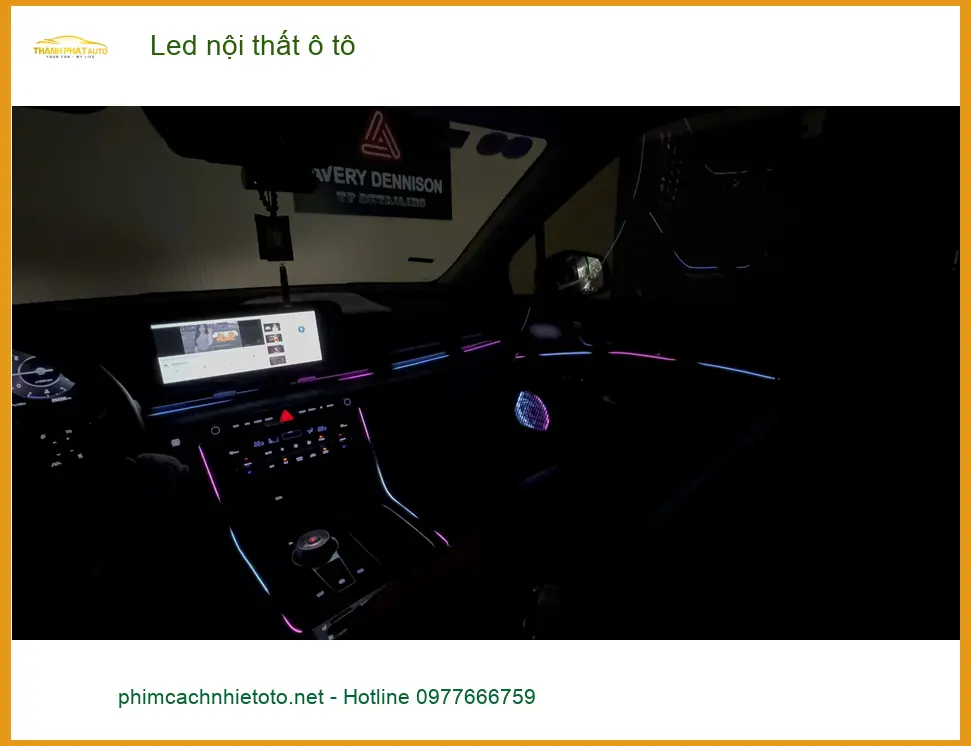 Anh Minh độ Led nội thất ô tô Hyundai Santa Fe tại Hóc Môn để khoang xe thêm sang trọng ảnh thực tế 4