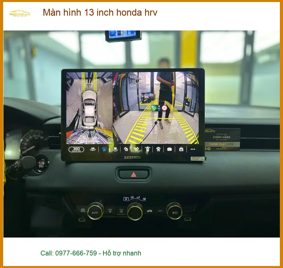 Chú Khanh lắp màn hình 13 inch Honda HR-V tại Củ Chi để nâng cấp trải nghiệm giải trí