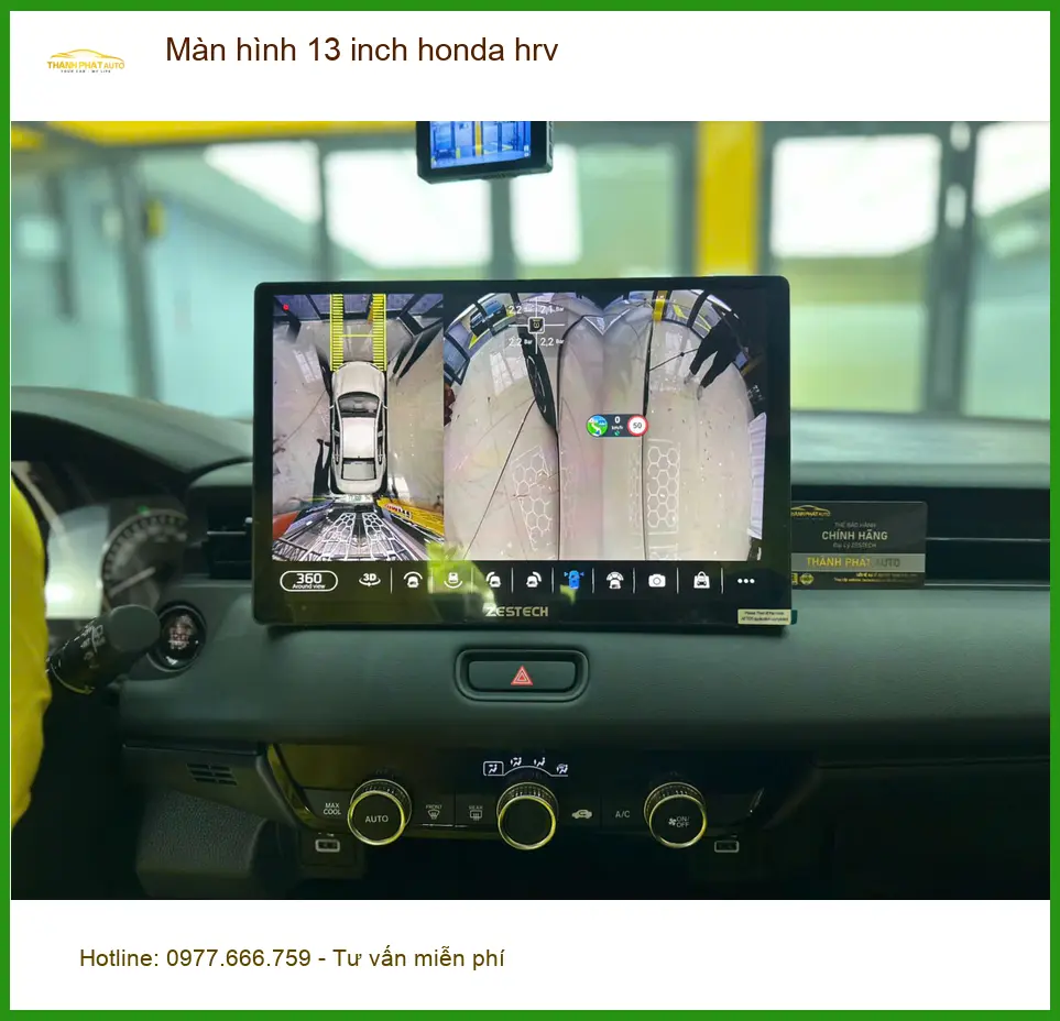 Anh Quang lắp màn hình 13 inch Honda HR-V tại Thủ Đức để lái xe tiện nghi hơn. ảnh thực tế 3