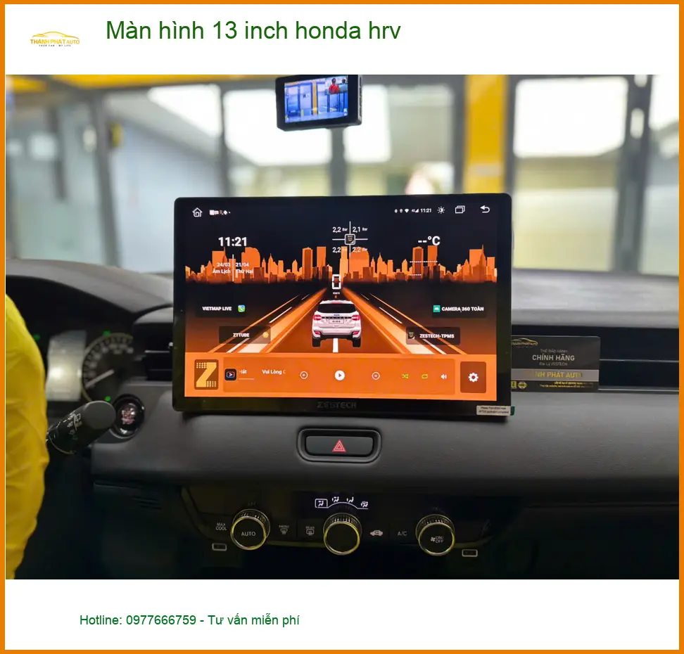Anh Quang lắp màn hình 13 inch Honda HR-V tại Thủ Đức để lái xe tiện nghi hơn. ảnh thực tế 4