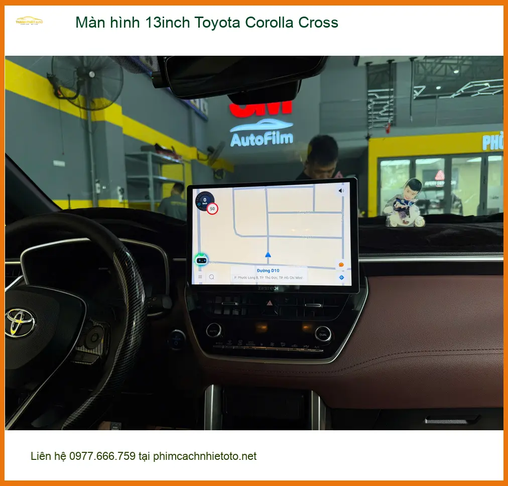 Anh Dũng nâng cấp màn hình 13inch cho Toyota Corolla Cross tại Hóc Môn ảnh thực tế 2