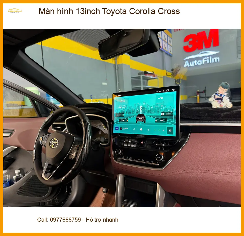 Anh Dũng nâng cấp màn hình 13inch cho Toyota Corolla Cross tại Hóc Môn ảnh thực tế 4