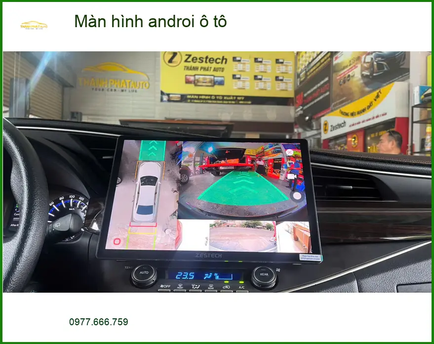 Anh Thành lắp Màn hình Android ô tô cho Hyundai Santa Fe tại Thủ Đức vì màn zin lỗi thời ảnh thực tế 2