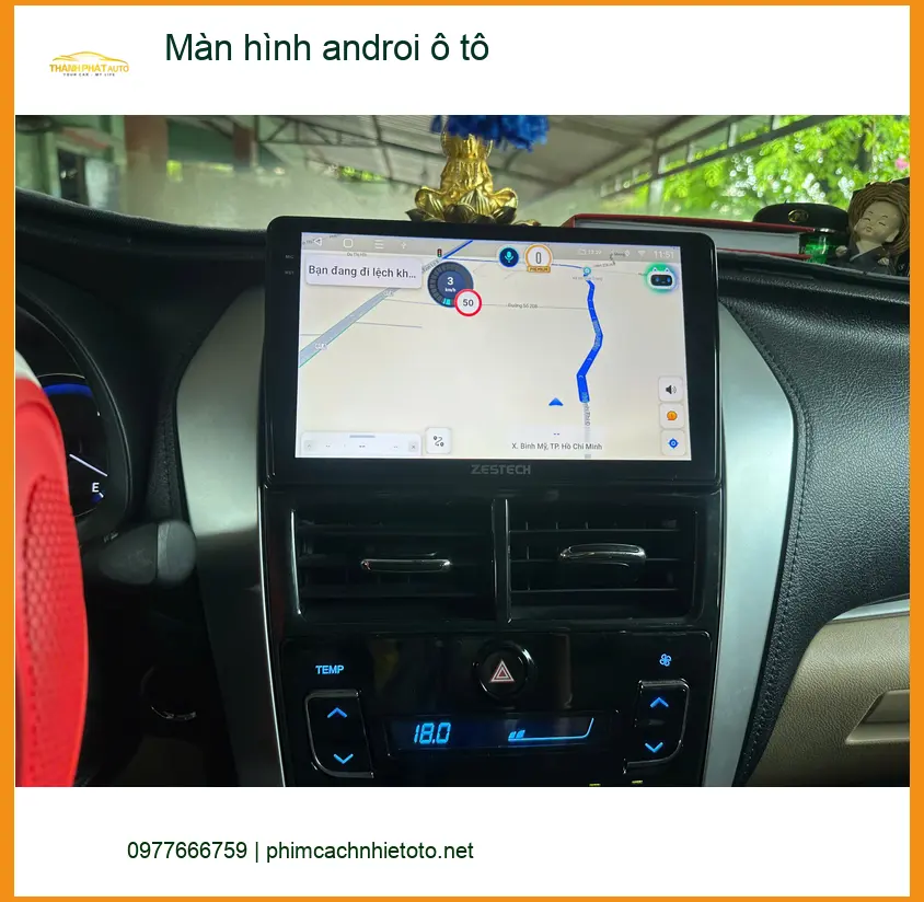 Chú Tấn lắp màn hình Android ô tô cho Toyota Camry tại Quận 12 để tiện dẫn đường ảnh thực tế 3