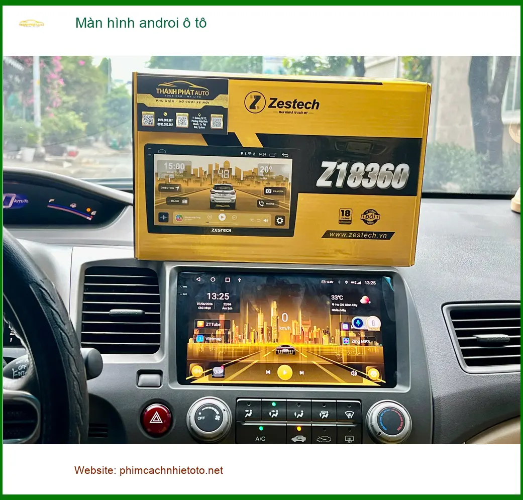 Anh Khải lắp màn hình androi ô tô cho Hyundai Accent tại Quận 12 để tiện chỉ đường và giải trí