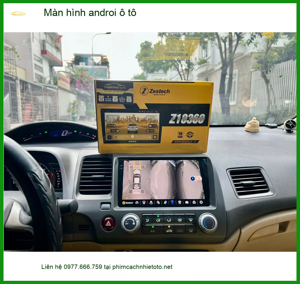 Anh Khải lắp màn hình androi ô tô cho Hyundai Accent tại Quận 12 để tiện chỉ đường và giải trí ảnh thực tế 2