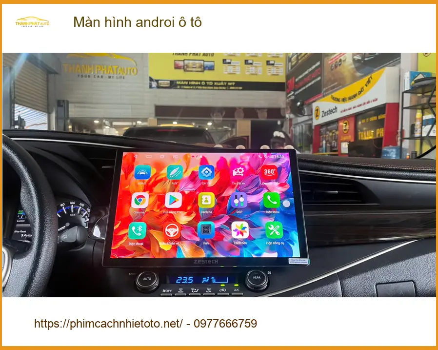 Chị Mai lắp màn hình Android ô tô Hyundai Accent tại Quận 10 vì màn zin cũ đã lỗi thời ảnh thực tế 2