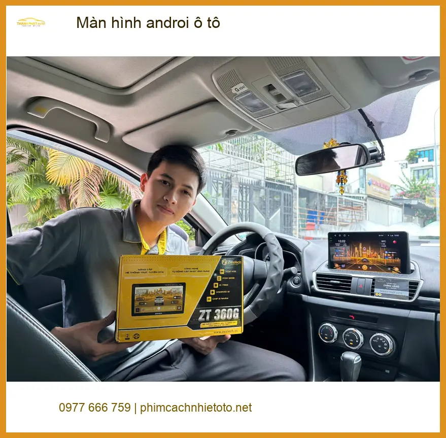 Chú Quý lắp Màn hình Android ô tô cho Suzuki XL7 tại Quận 9 để xe hiện đại hơn ảnh thực tế 2