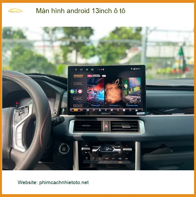 Anh Dũng nâng cấp màn hình Android 13 inch ô tô cho Hyundai Santa Fe tại Củ Chi