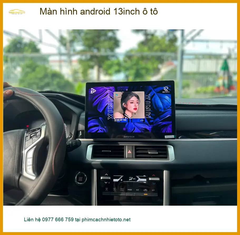 Anh Dũng nâng cấp màn hình Android 13 inch ô tô cho Hyundai Santa Fe tại Củ Chi ảnh thực tế 4