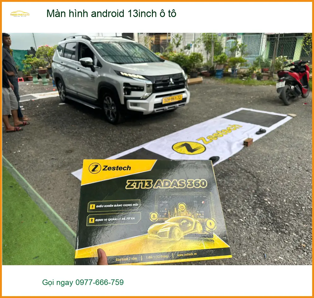 Anh Dũng nâng cấp màn hình Android 13 inch ô tô cho Hyundai Santa Fe tại Củ Chi ảnh thực tế 5