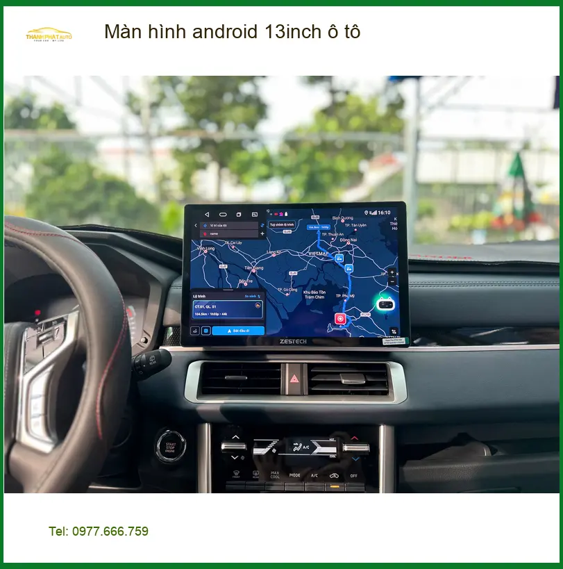 Anh Khang lắp màn hình android 13inch ô tô chính hãng cho Hyundai Accent tại Quận 9