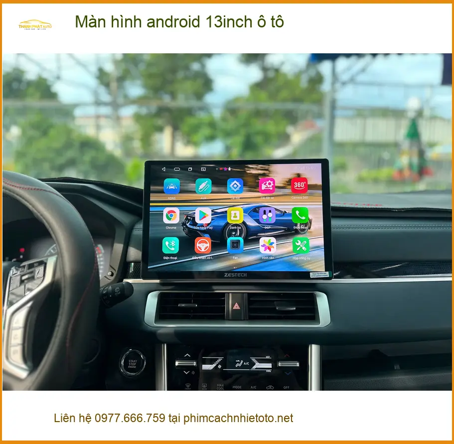 Anh Khang lắp màn hình android 13inch ô tô chính hãng cho Hyundai Accent tại Quận 9 ảnh thực tế 4