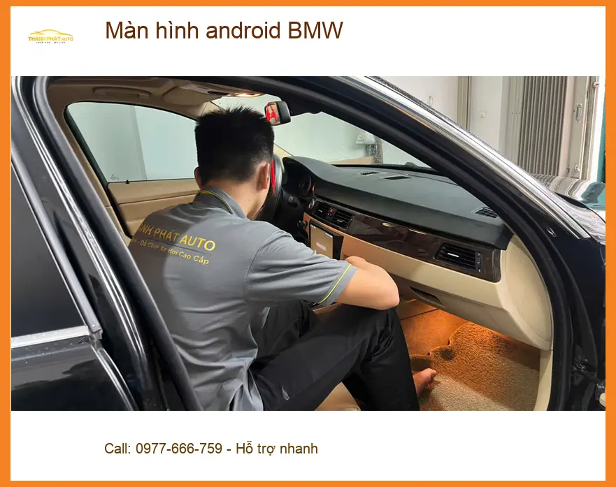 Anh Lâm nâng cấp màn hình Android BMW X3 tại Thủ Đức vì màn zin đã cũ ảnh thực tế 2