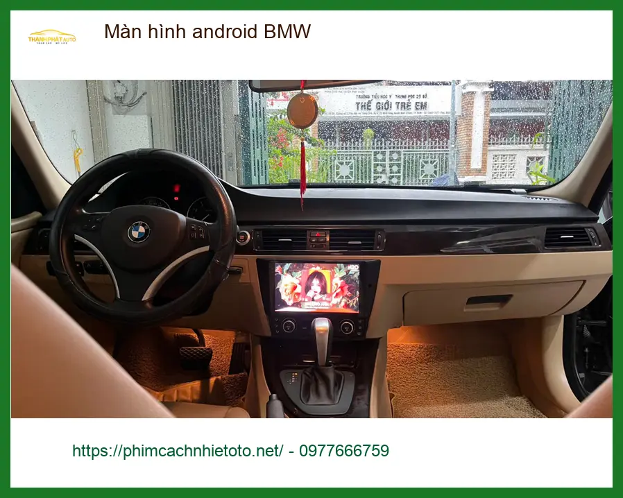Anh Cường nâng cấp màn hình android BMW 3 Series tại Quận 12 vì màn zin đã cũ ảnh thực tế 2