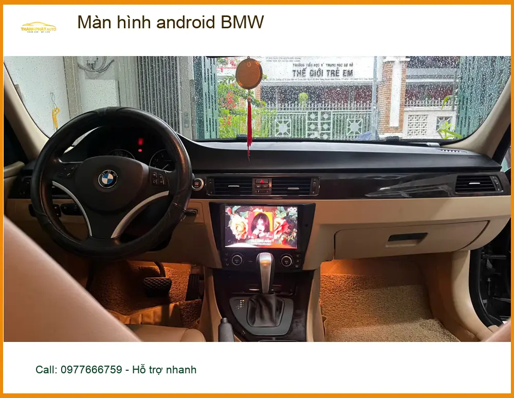 Anh Cường nâng cấp màn hình android BMW 3 Series tại Quận 12 vì màn zin đã cũ ảnh thực tế 4
