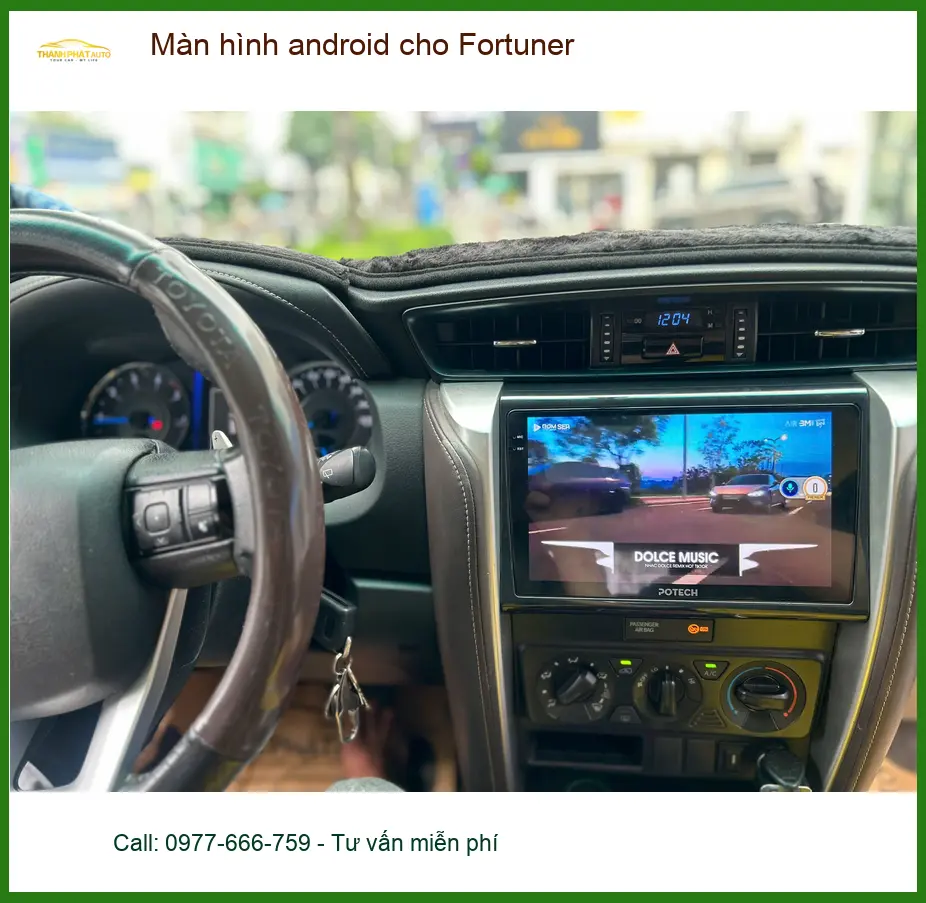 Anh Lâm lắp màn hình Android Fortuner Quận Bình Tân để nâng cấp giải trí ảnh thực tế 2