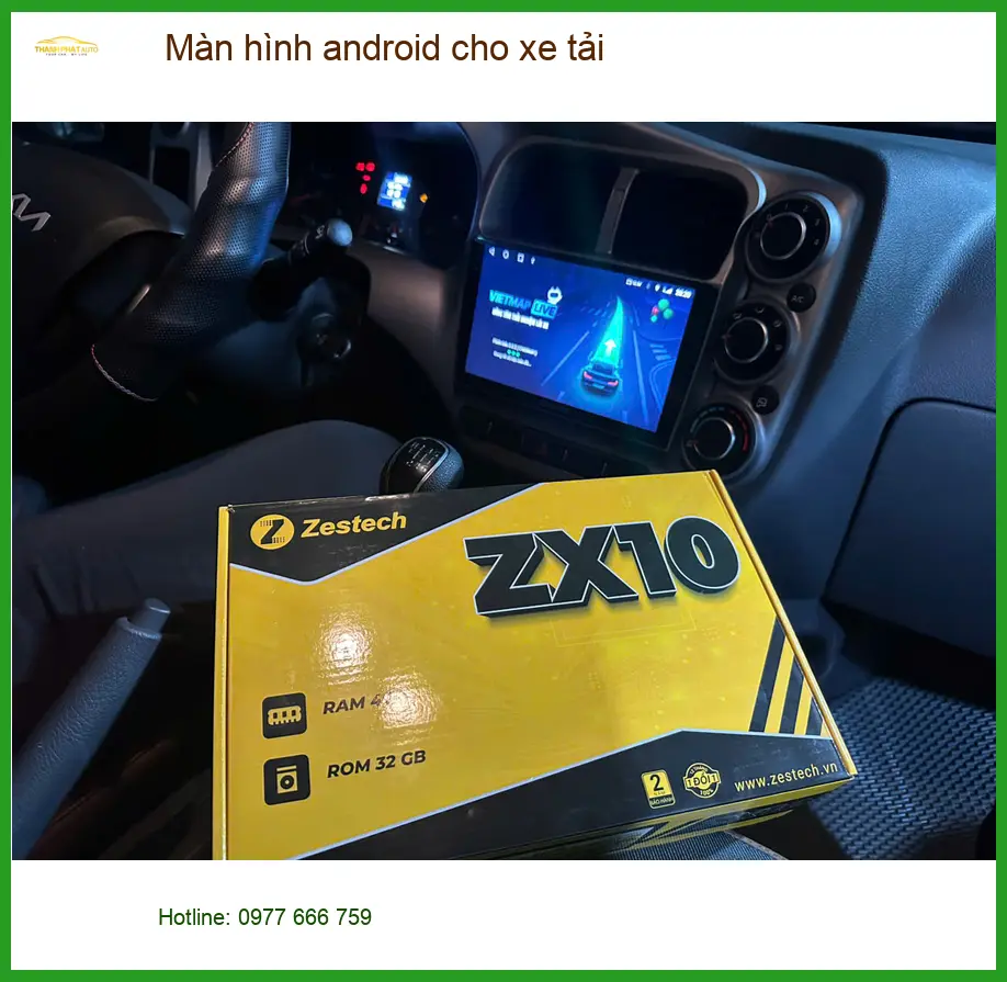 Anh Tấn lắp màn hình Android cho xe tải Hino tại Quận 9 để tiện dẫn đường